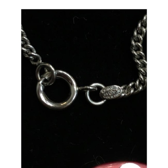 CHANEL Resin Studded CC Logo Pendant Necklace - Picture 3 of 5